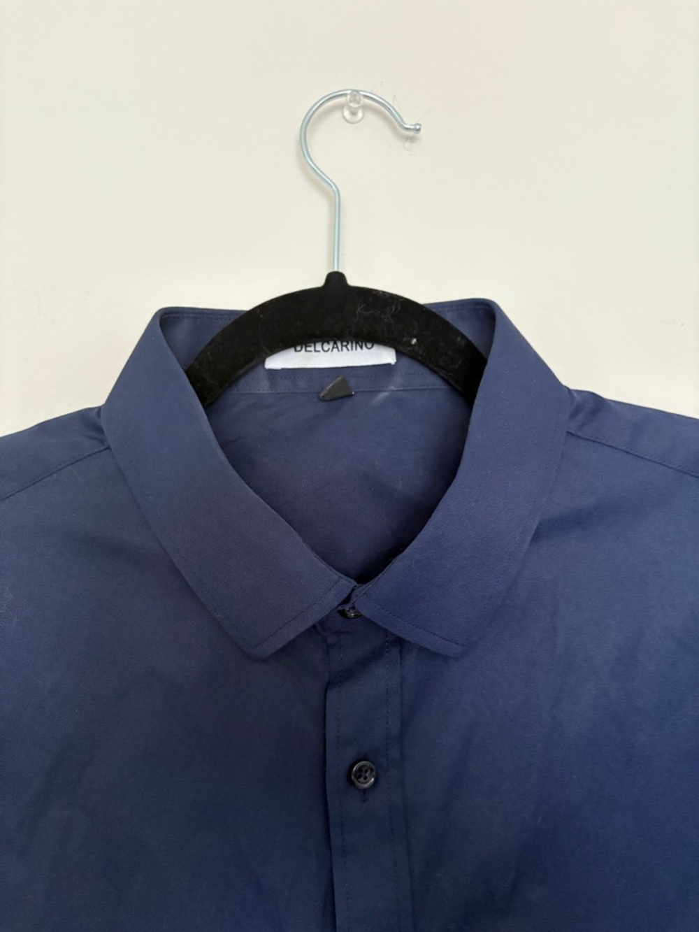 Amazon Men's Dark Blue Long-Sleeve Button-Up Dress Shirt - Picture 5 of 10